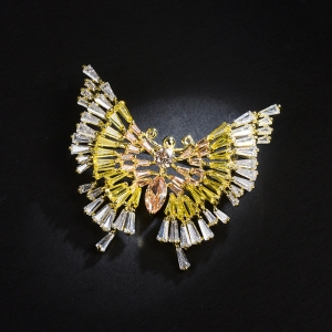 R.A Butterfly zircon brooch  850404