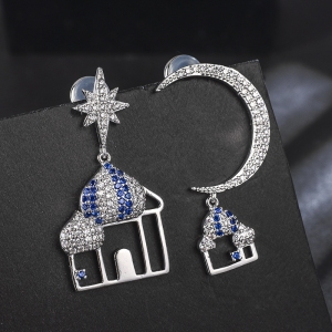 Allencoco moon star earring  208858