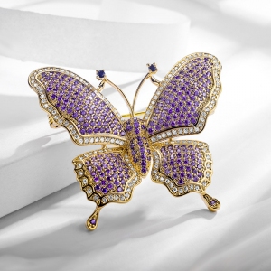 R.A butterfly zircon brooch  850447