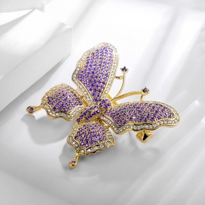 R.A butterfly zircon brooch  850447