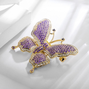 R.A butterfly zircon brooch  850447