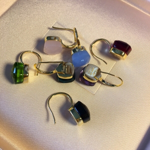 Allencoco Crystal candies earring  (Gold Plated) 002