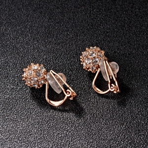 AllenCOCO Exquisite fashion diamond ball earrings 120837