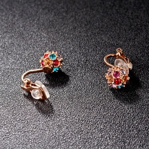 AllenCOCO Exquisite fashion diamond ball earrings 120837