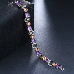 Allencoco colorful stone bracelet  130516