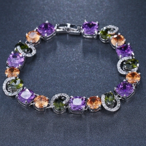 Allencoco colorful stone bracelet  130516