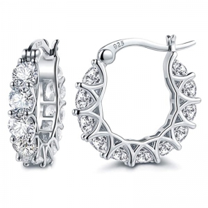 Allencoco zircon hoop earring 200086