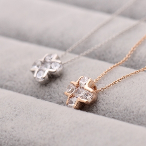 R.A zircon necklace  400495