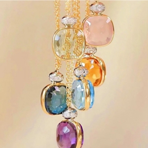 Allencoco candy crystal necklace  804130